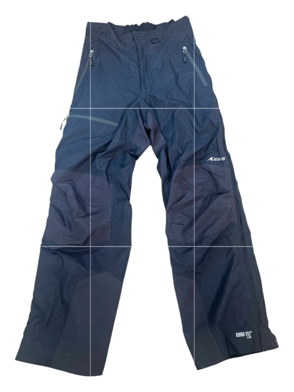 EMS GoreTex Coated Rain Pants Mens Small Black Hiking Gorpcore Waterproof